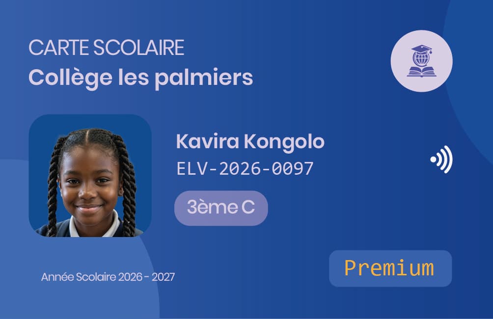 Carte scolaire — recto
